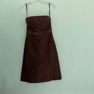 J Crew size 6P brown strapless dress